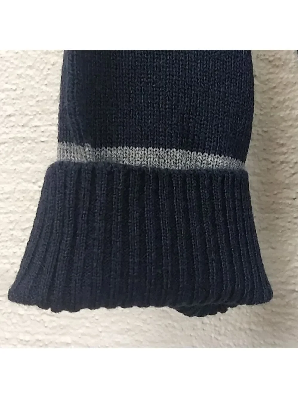 Paper Denim & Cloth Blue Stripe V-Neck Long Sleeve Pullover Light Weight Sweater